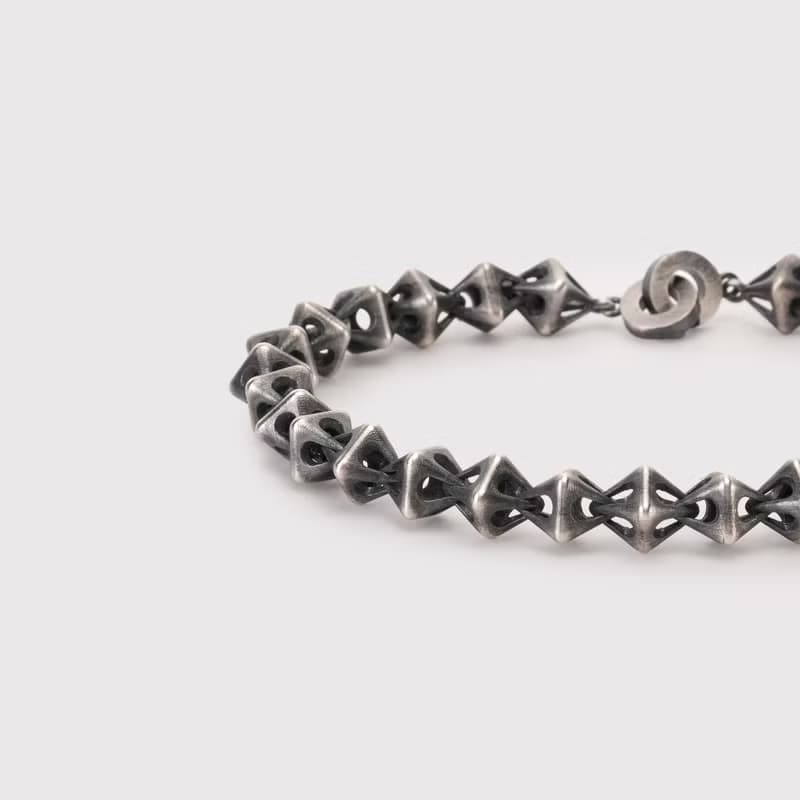 Handmade 925k Sterling Silver Bracelet Oxidized, Durable and Convenient for Wear