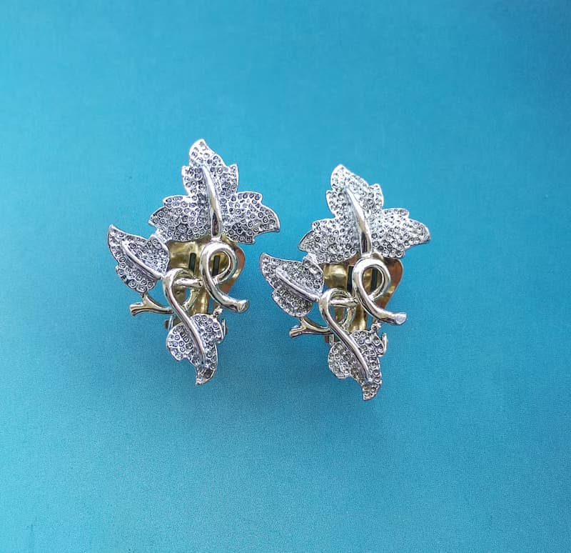 Vintage Jewelry SARAH COV Plain and Fancy 夾式耳環