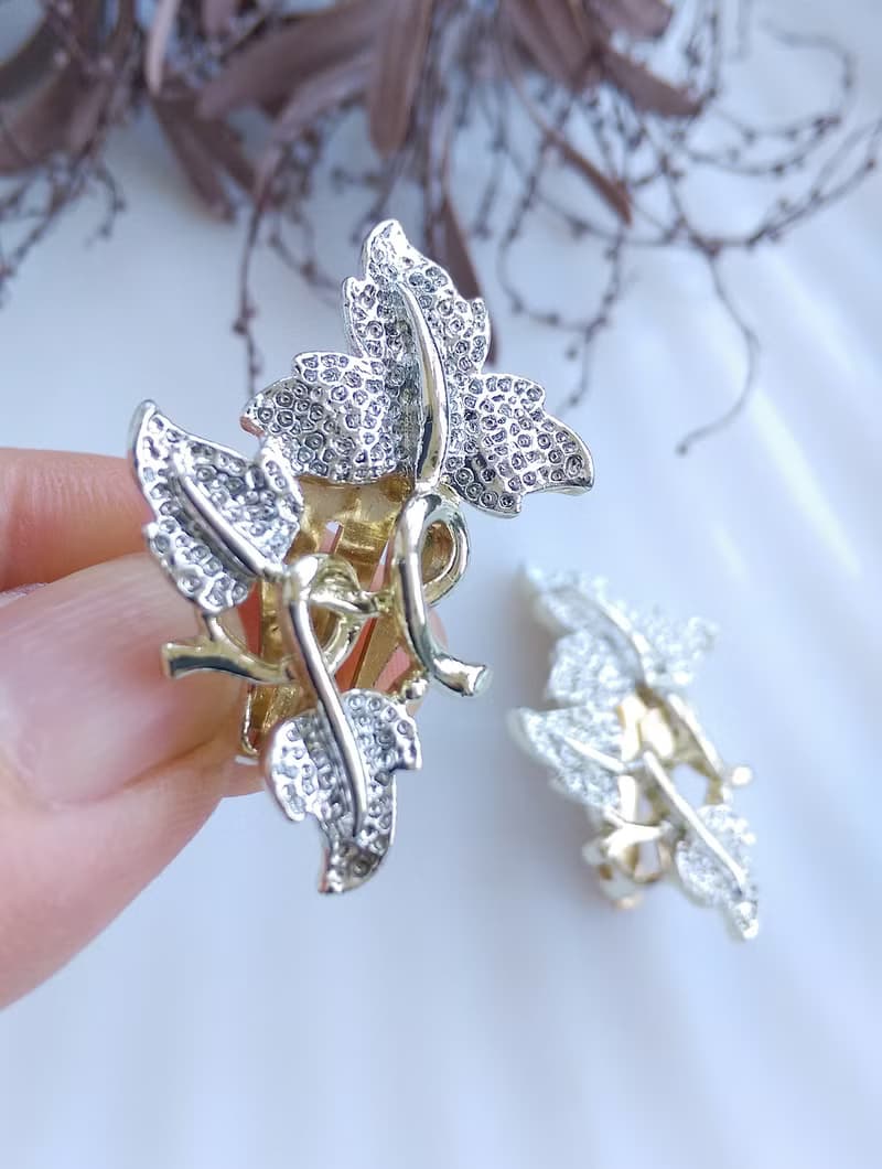 Vintage Jewelry SARAH COV Plain and Fancy 夾式耳環