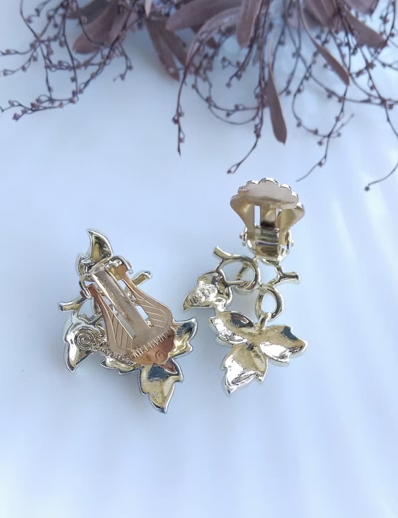 Vintage Jewelry SARAH COV Plain and Fancy 夾式耳環