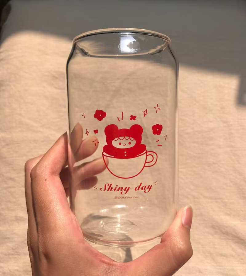 【薑餅熊系列】玻璃杯 麥片杯/ 汽水瓶杯