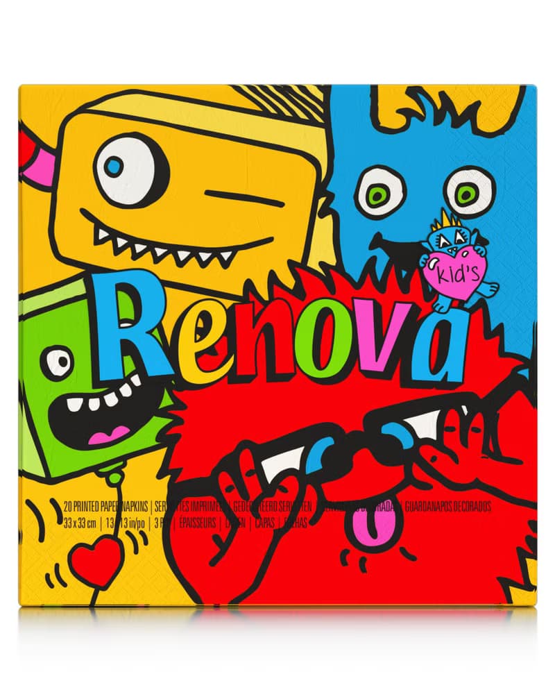 Renova兒童塗鴉餐巾紙 童趣可愛生日派對時尚送禮環保不含螢光劑