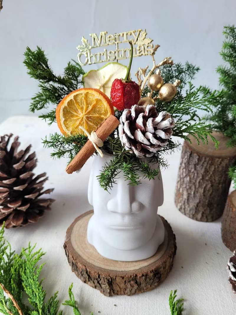 摩艾乾燥盆花  手作材料包+教學影片