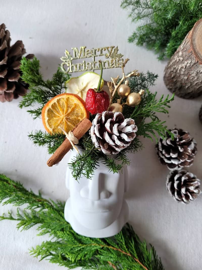 摩艾乾燥盆花  手作材料包+教學影片