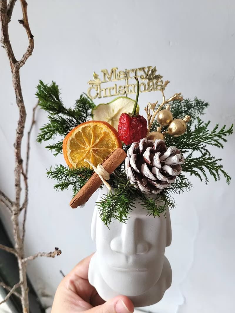 摩艾乾燥盆花  手作材料包+教學影片