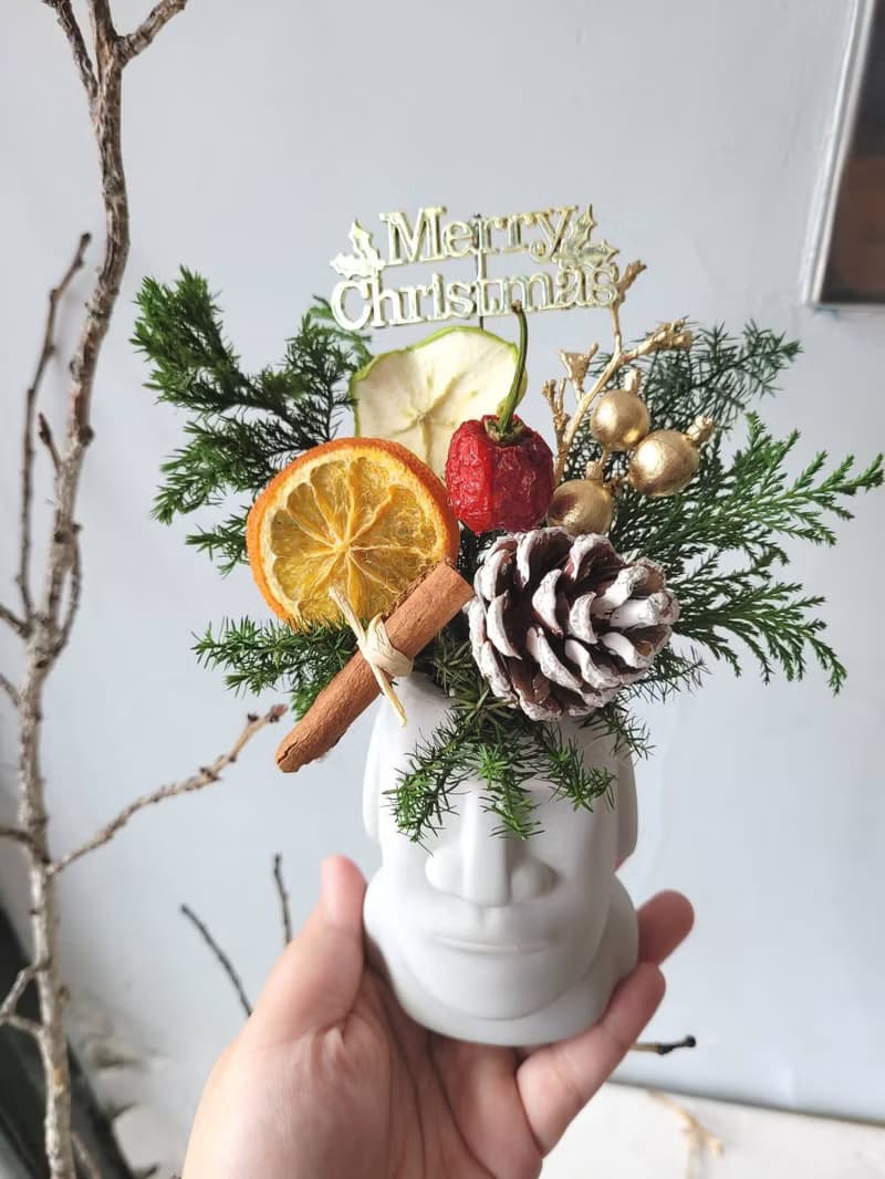 摩艾乾燥盆花  手作材料包+教學影片