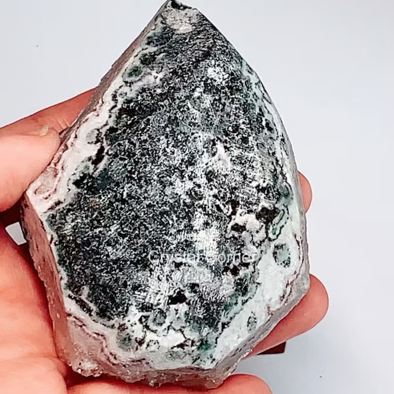 Crystal Corner 隅石丨印度鑽石與沸石共生魚眼石267丨淨化丨療癒