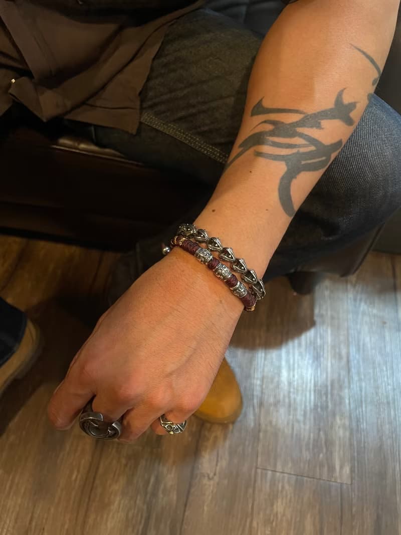 蓮生系列【連紋卍字】 五色線手繩/925純銀/吉祥祝福・能量守護