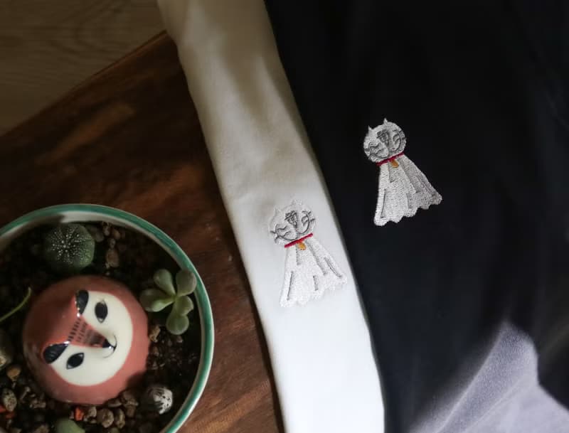 吉普貓晴天娃娃 /  上衣  刺繡 T-SHIRT  (中性版)
