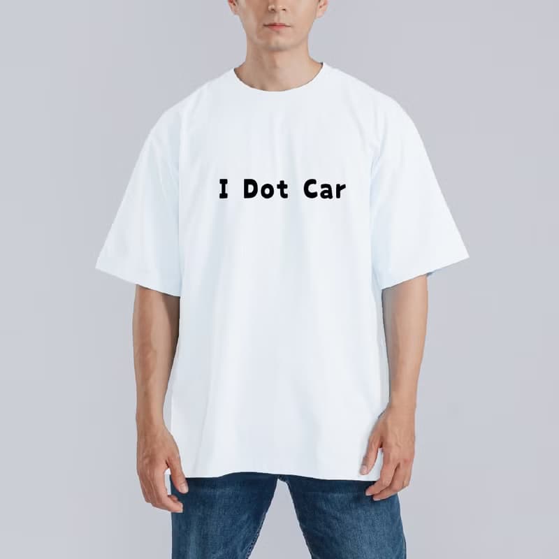 I Dot Car 迷因 梗圖 衣服 寬版 T恤 童裝 吸濕排汗 涼感衣 黑T