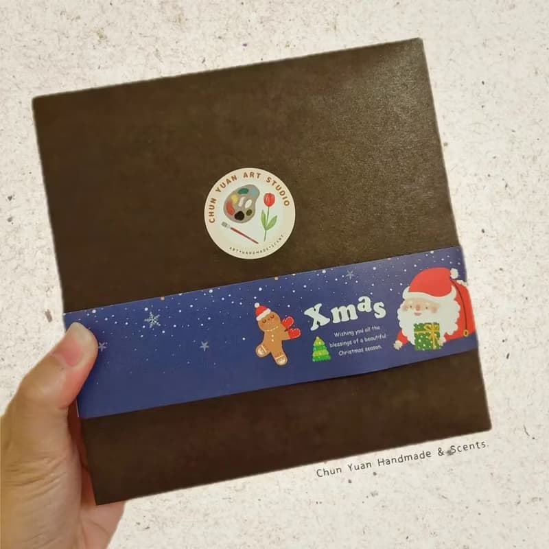 聖誕香氛禮盒•10ml香水•擴香石花圈•薑餅人擴香石•付2ml精油