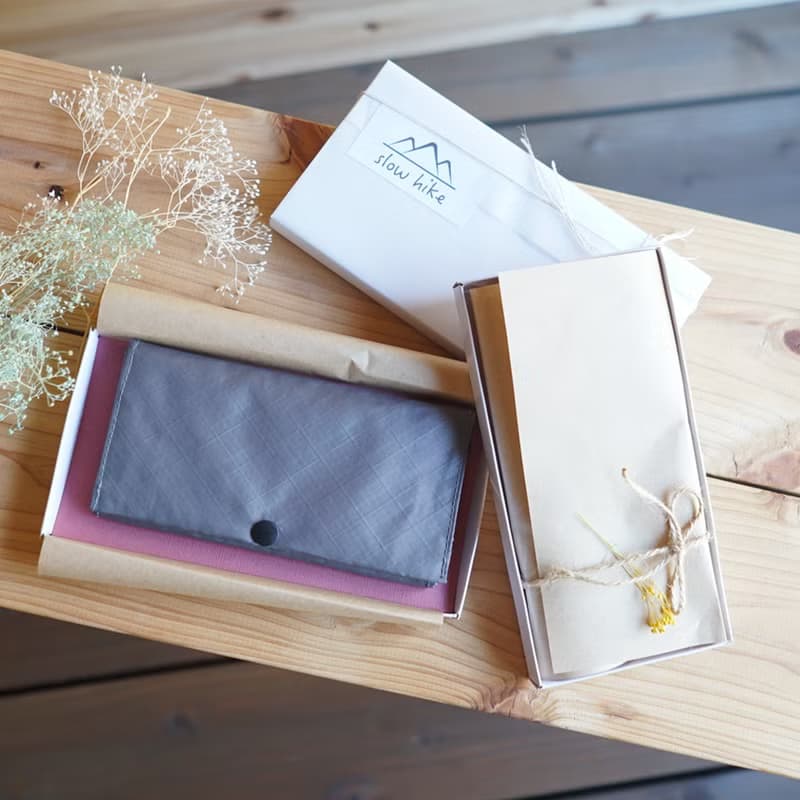 選べるカラー・ぺたんこロングウォレット/アウトドア・キャンプ・登山・超軽量・薄い長財布・ミニ財布・防水・slowhike・LW-01