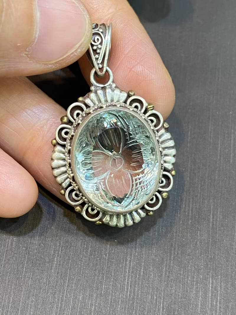 天然 綠色 紫水晶 吊墜 尼泊爾 手工製 925純銀