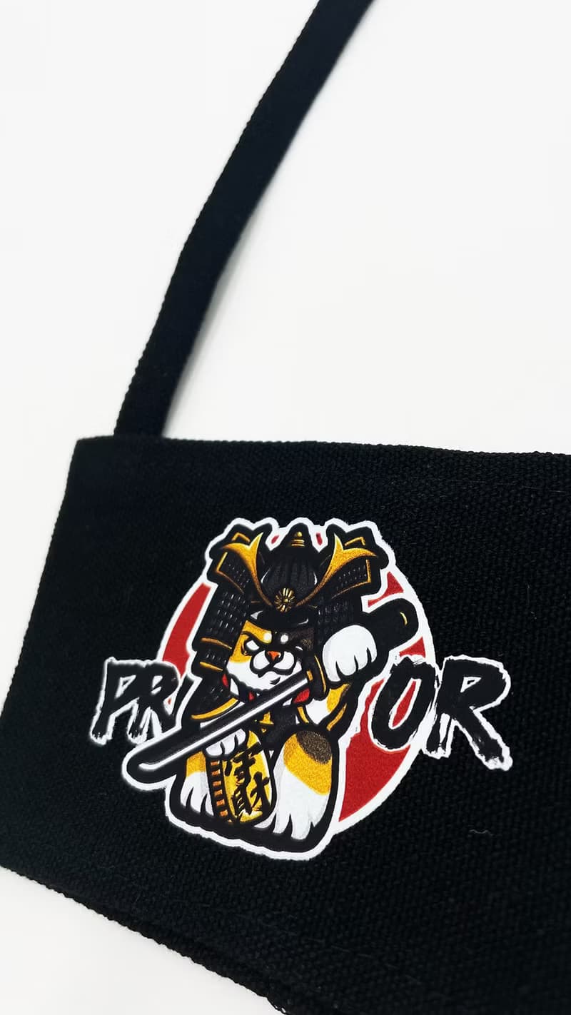 武士招財貓 環保杯套 手提杯套 飲料杯提袋 帆布杯套