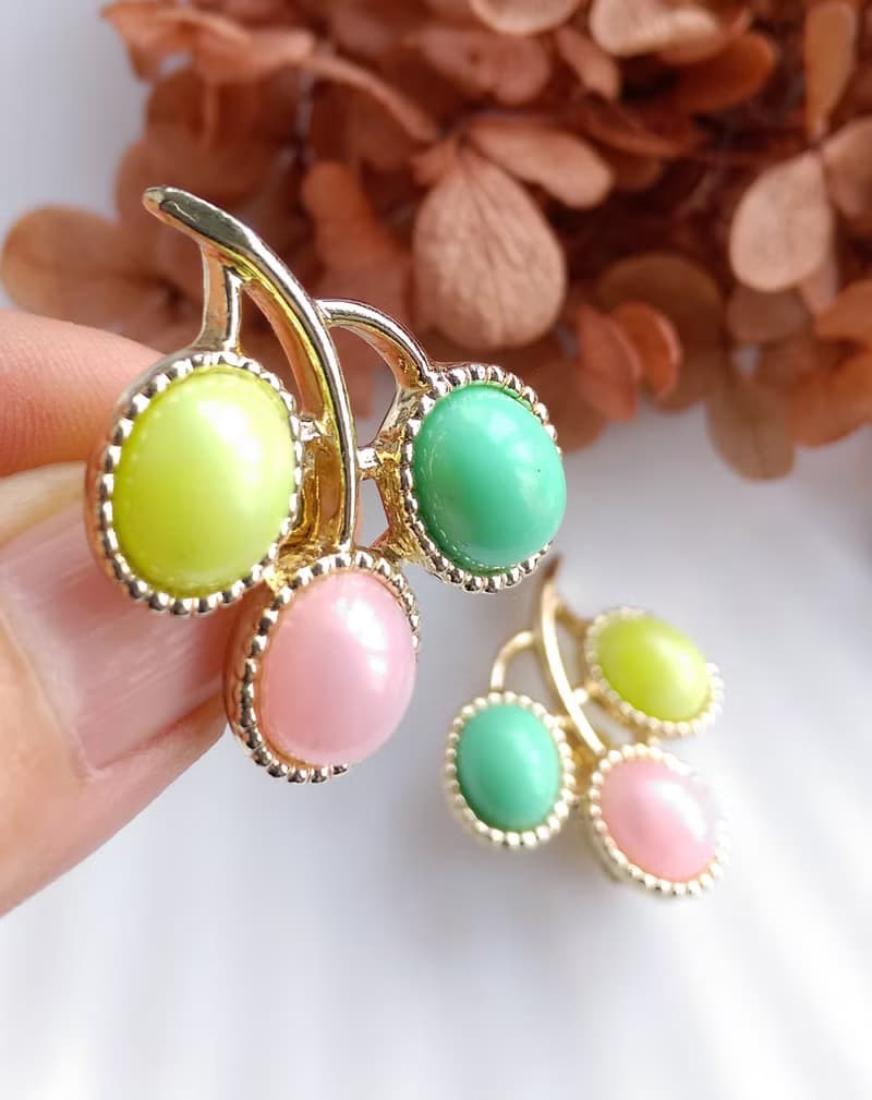 Vintage Jewelry 西洋古董飾品 SARAH COV CANDY LAND 夾式耳環
