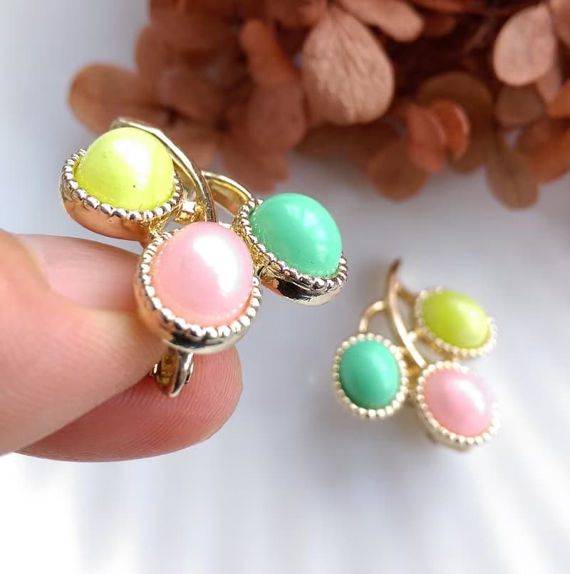 Vintage Jewelry 西洋古董飾品 SARAH COV CANDY LAND 夾式耳環
