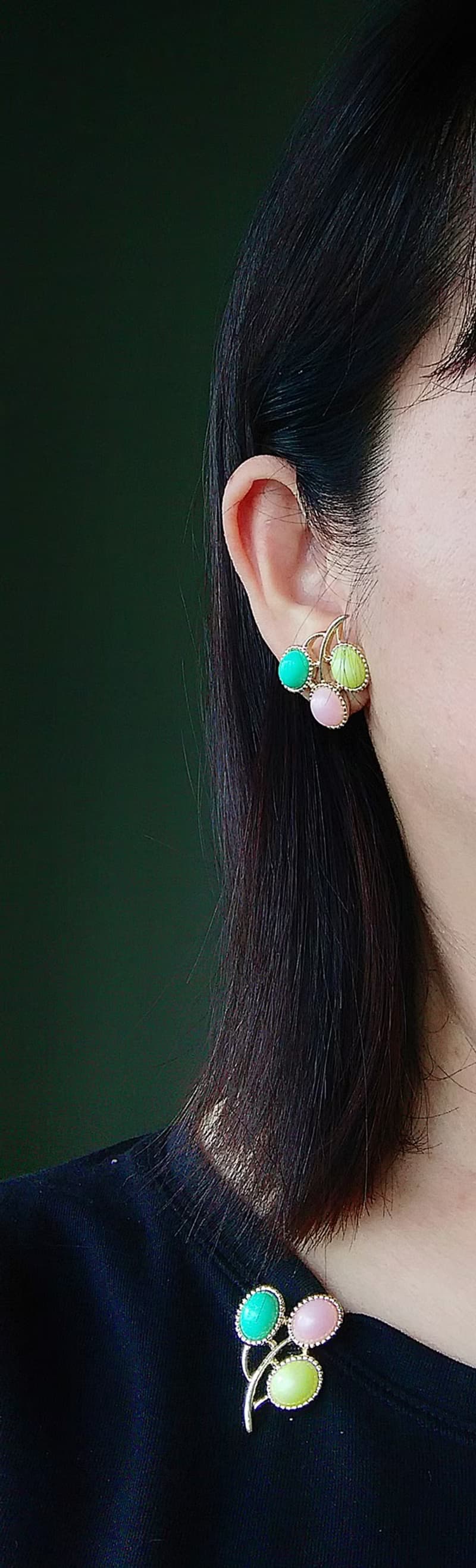 Vintage Jewelry 西洋古董飾品 SARAH COV CANDY LAND 夾式耳環