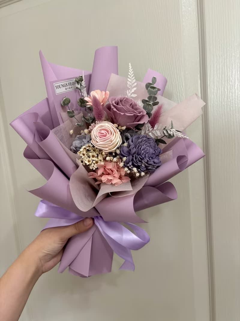 教師節禮物 紫丁香玫瑰花束