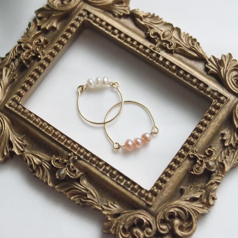 淡水珍珠戒指 14kgf 淡水珍珠 14K包金戒指