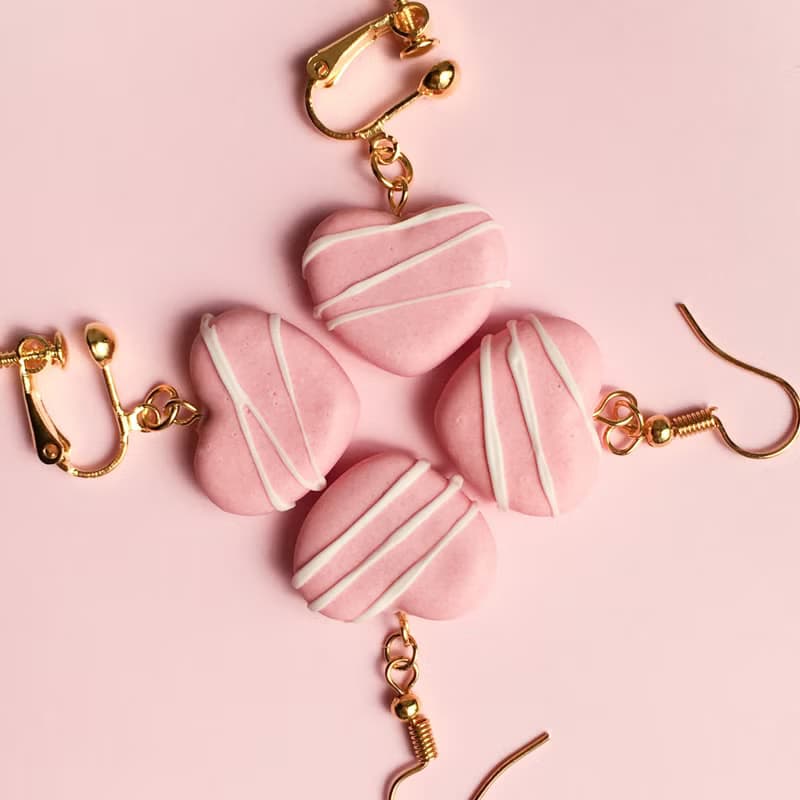 草莓巧克力 耳環 單耳