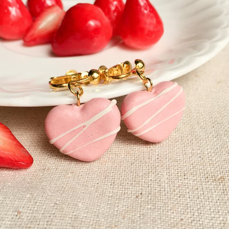 草莓巧克力 耳環 單耳