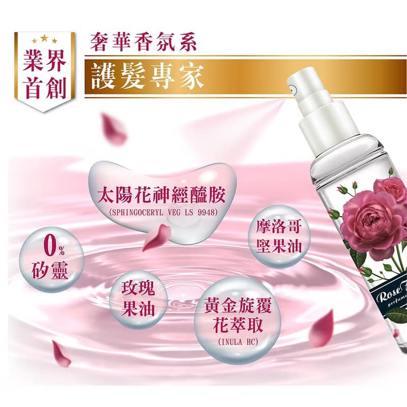 馥郁玫瑰田 3秒靚盈香水護髮精萃