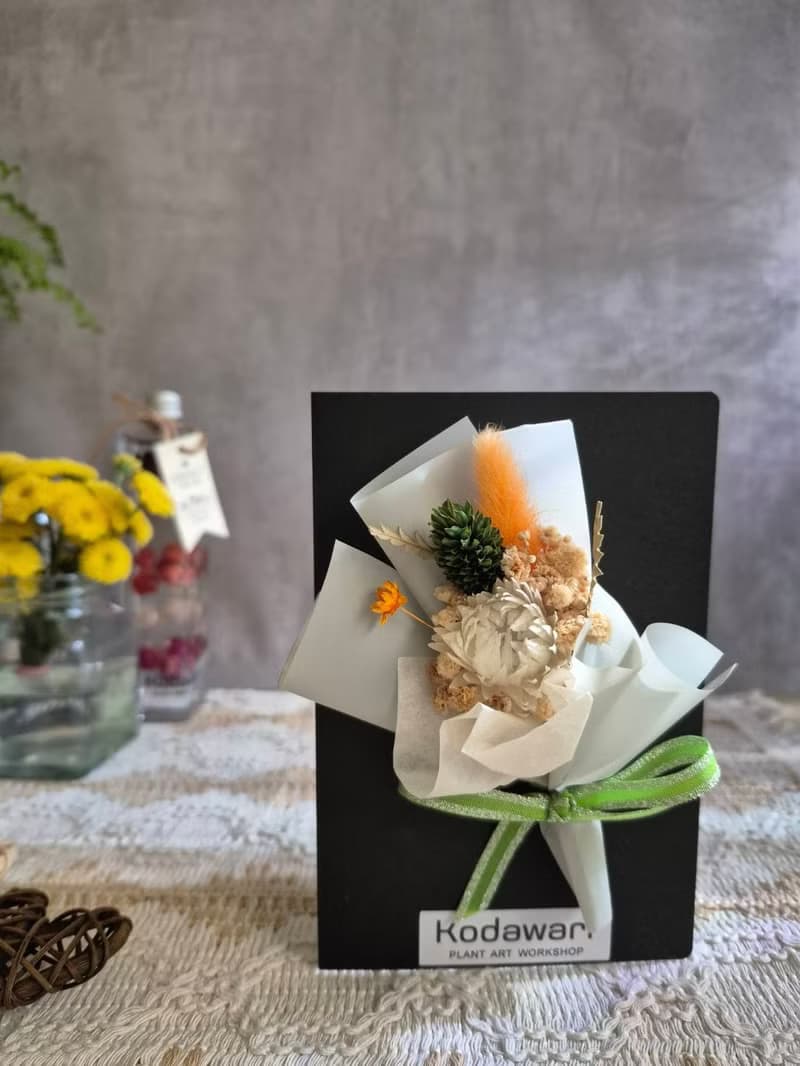 永生花束卡片 乾燥花束卡片 感謝小卡 母親節卡片 附盒裝