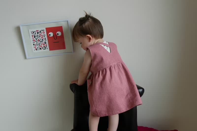 子供服　ブラッシングデニム　ワンピース