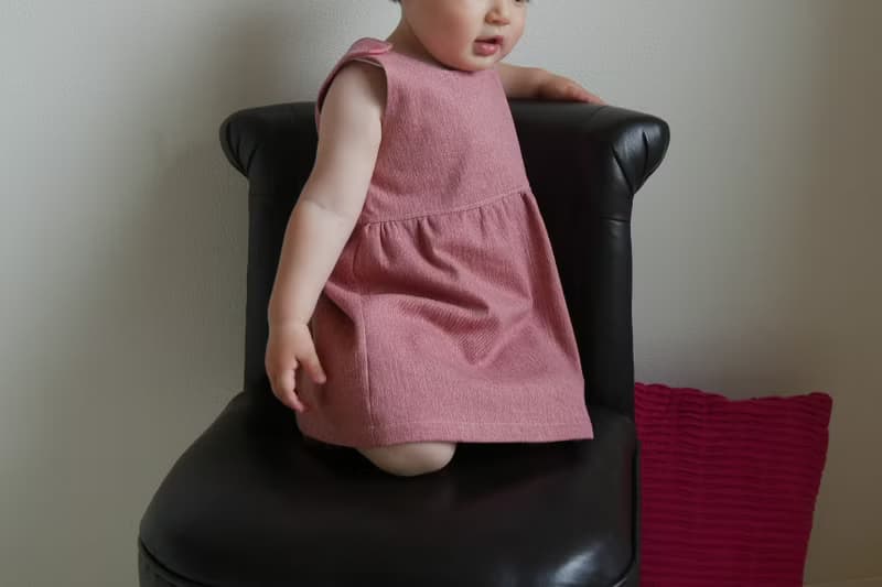 子供服　ブラッシングデニム　ワンピース