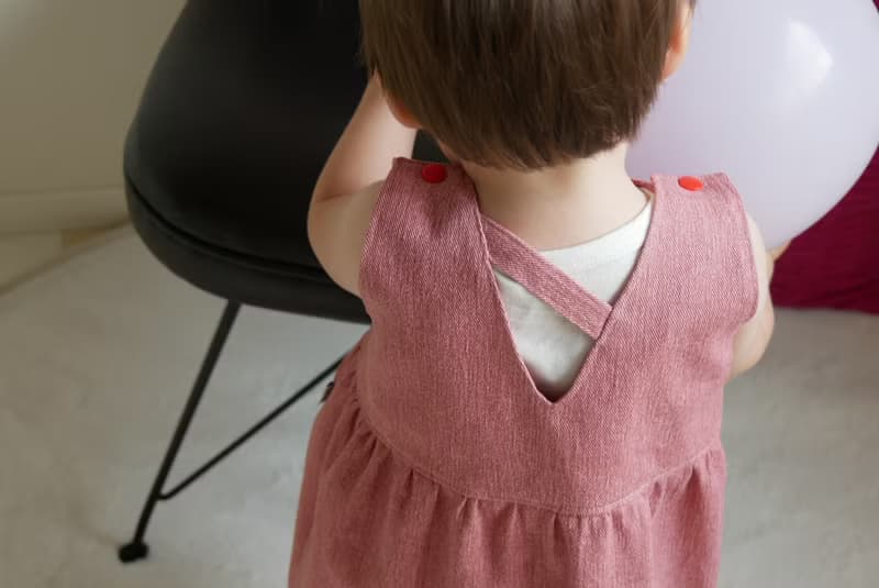 子供服　ブラッシングデニム　ワンピース
