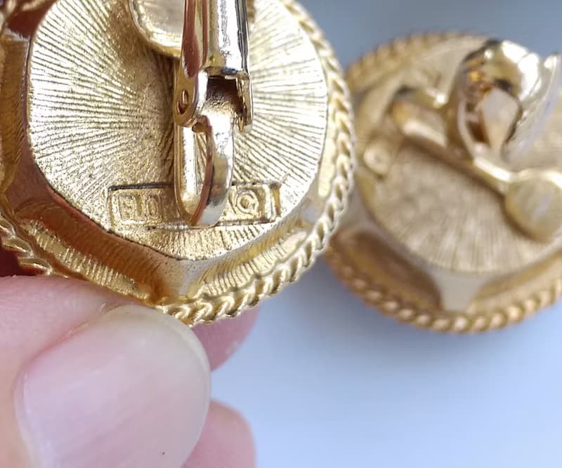 Vintage Jewelry 西洋古董飾品 FLORENZA  藝術風格 夾式耳環