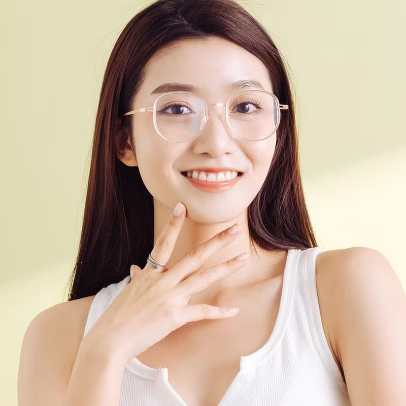 晨沐的瑰色夢境│質感鬱金粉溫莎圈縷空造型圓框UV400濾藍光眼鏡
