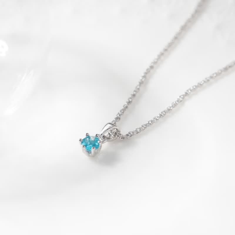 太陽雨 | 磷灰石 / 單鑽爪鑲 / 單件款 | 天然寶石項鍊/手鍊