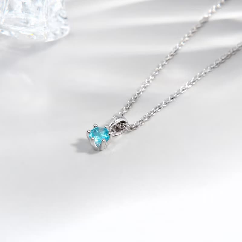 太陽雨 | 磷灰石 / 單鑽爪鑲 / 單件款 | 天然寶石項鍊/手鍊