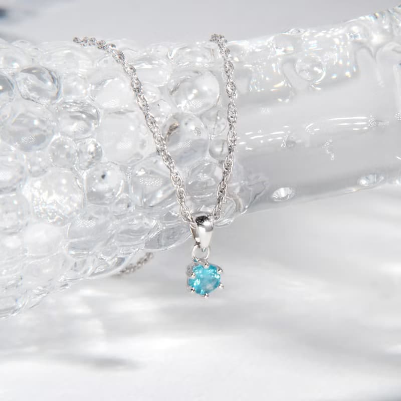 太陽雨 | 磷灰石 / 單鑽爪鑲 / 單件款 | 天然寶石項鍊/手鍊