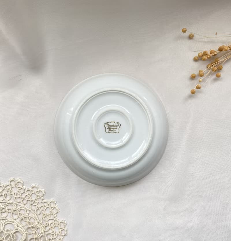 【好日戀物】 法國復古彩繪童趣金邊框加熱保溫盤瓷盤幸福感