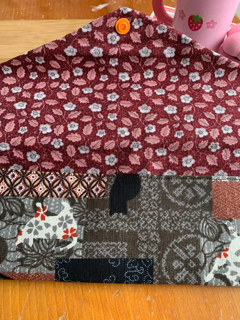 文青風環保筷袋  和風貓咪  手作餐具袋.交換禮物.