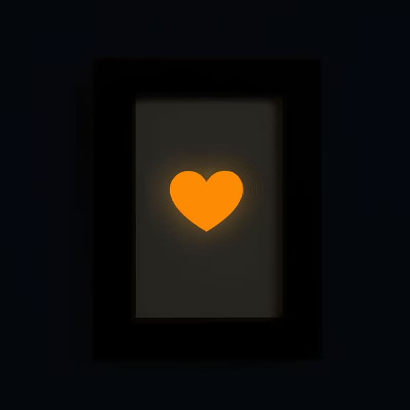 讓愛發光 紙雕夜光畫 愛心 創意情人節禮物