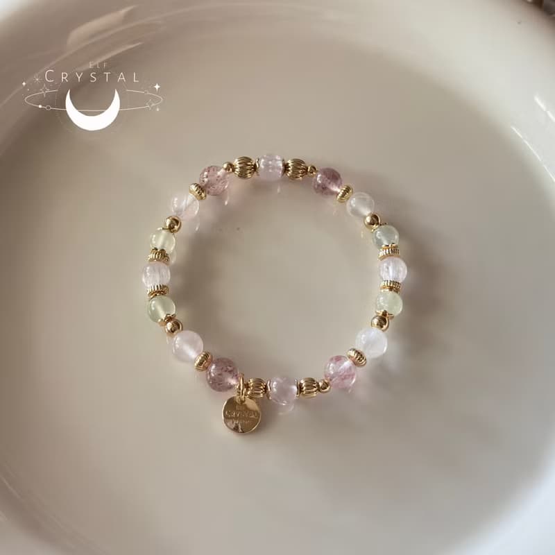 /心之露/招桃花 增強愛情運 粉水晶 草莓晶 拉絲紫鋰輝 葡萄石