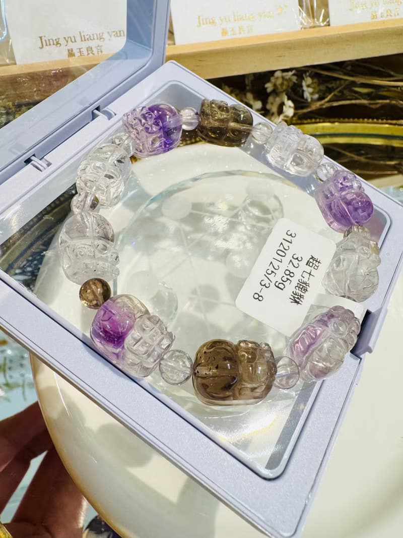 天然超七貔貅32.85g招財人緣貴人緣三輪骨幹水晶招財旺福