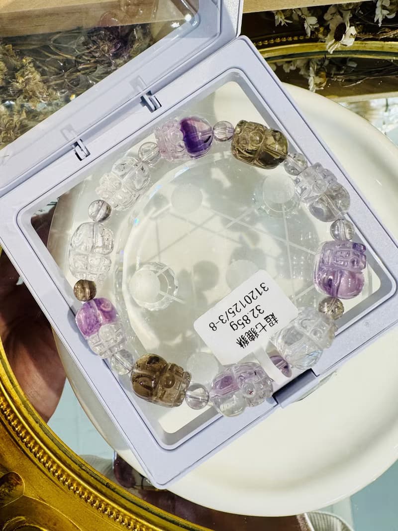 天然超七貔貅32.85g招財人緣貴人緣三輪骨幹水晶招財旺福