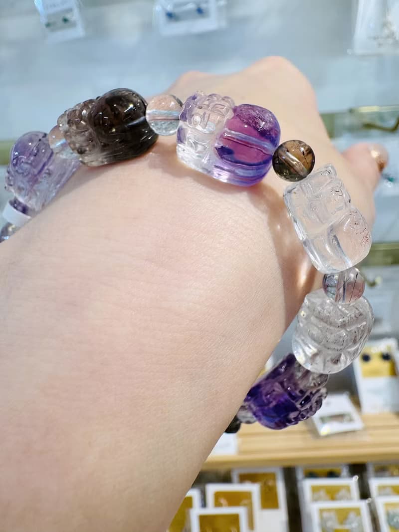 天然超七貔貅32.85g招財人緣貴人緣三輪骨幹水晶招財旺福