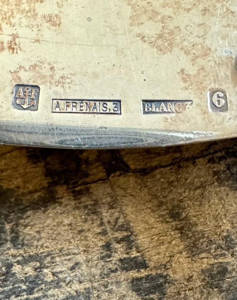 40218-經典法國A.FRENAIS古董鍍銀刮屑器
