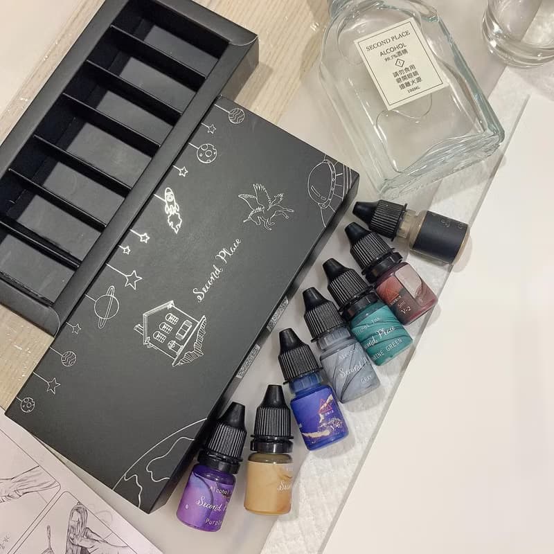 酒精墨水DIY組合材料包/手作材料/DIY酒精墨水畫