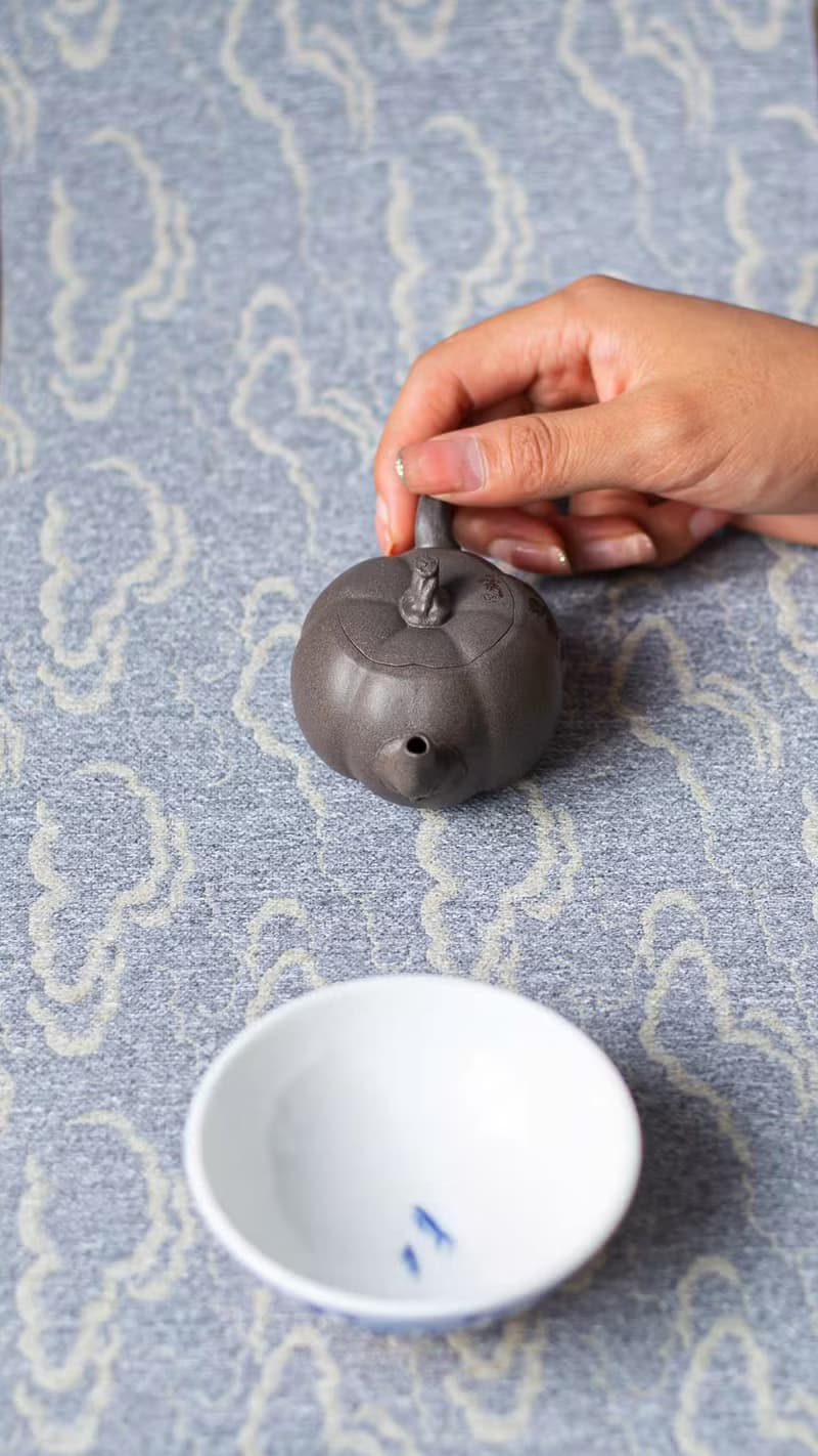 送禮紫砂壺茶壺小南瓜 篆刻款  极品青灰料 全手工制作 65CC高端
