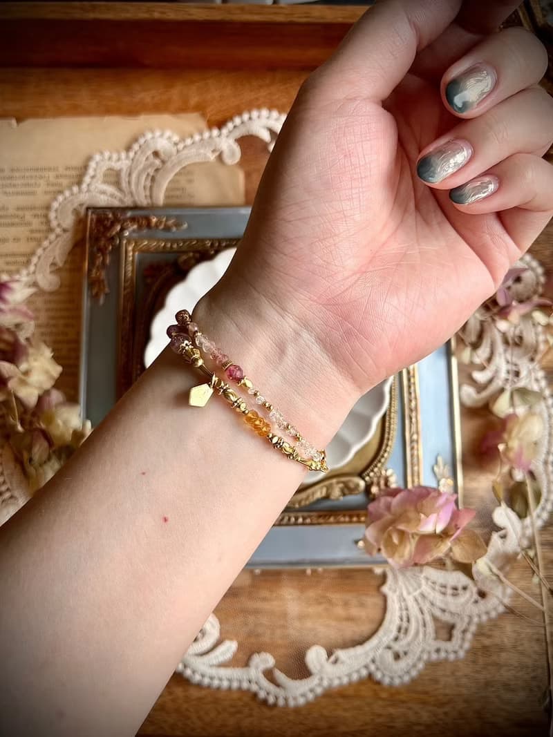 -遊樂園的邂逅-天然水晶手鏈/黃銅手鍊