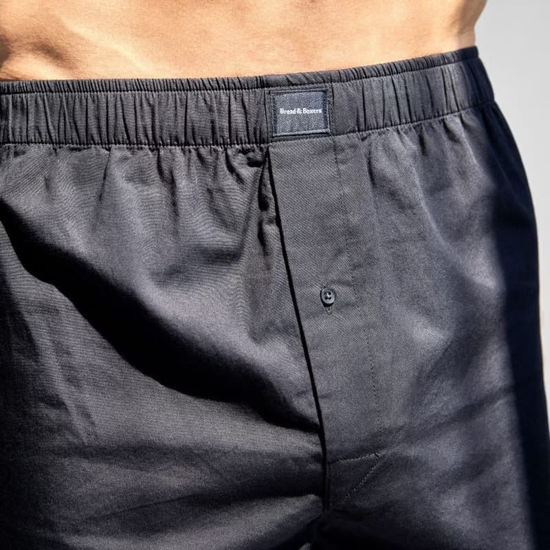 北歐極簡 - 2入組 - Boxer Short 有機棉男用鬆身四角內褲 (深藍)