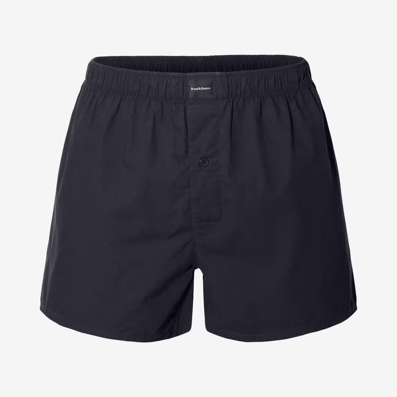 北歐極簡 - 2入組 - Boxer Short 有機棉男用鬆身四角內褲 (深藍)