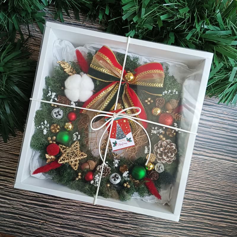 【Bess】三款 限時優惠 永生雪松 聖誕花圈 30x30cm