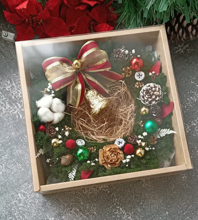 【Bess】三款 限時優惠 永生雪松 聖誕花圈 30x30cm